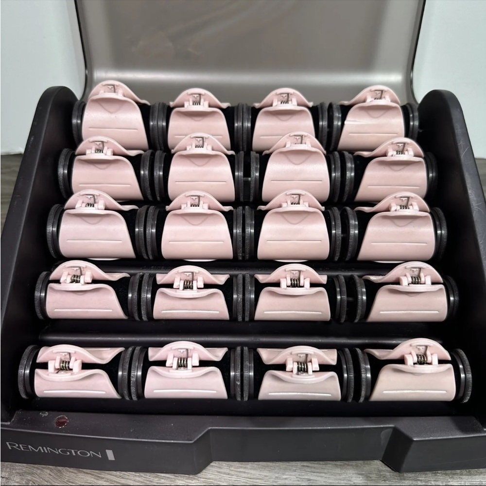 Remington T Studio H9000 Hot Rollers Hair Curlers Pearl Heated Ceramic 20 Clips!